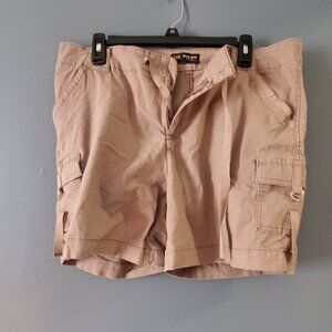Lee Womens Regular Fit Mid Rise sie 16 medium tan beige shorts